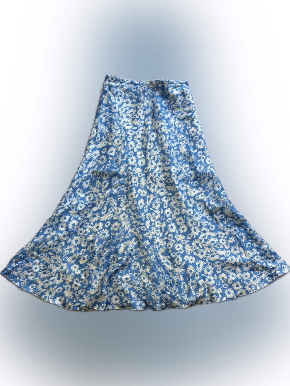 Blue Floral Women’s Panelled Midi Skirt